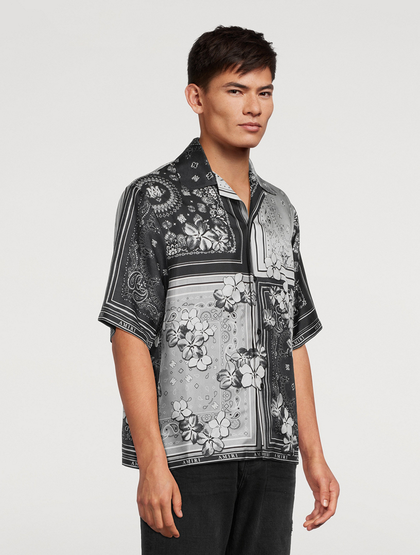 AMIRI Silk Cherub hotsell Bowling Shirt