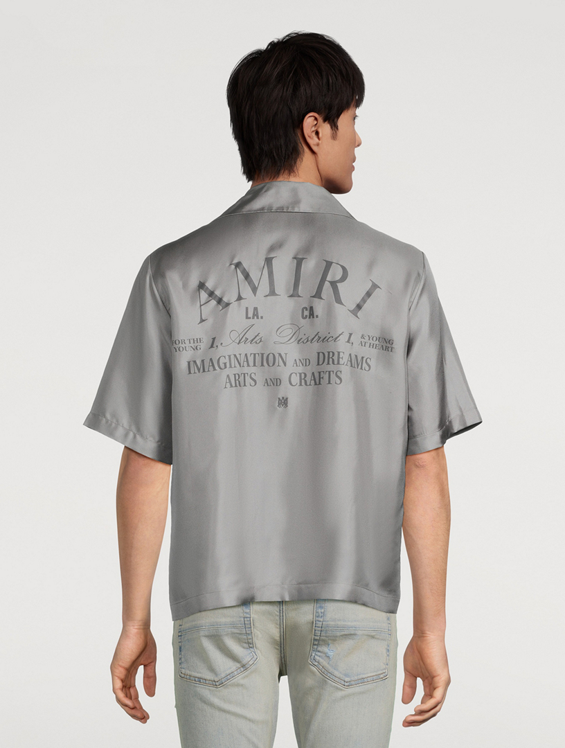 Arts District Silk Bowling Shirt