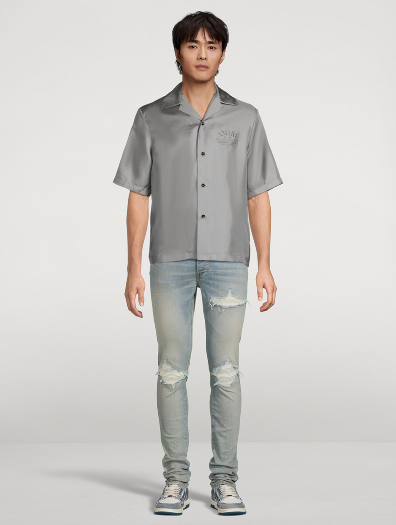 Arts District Silk Bowling Shirt
