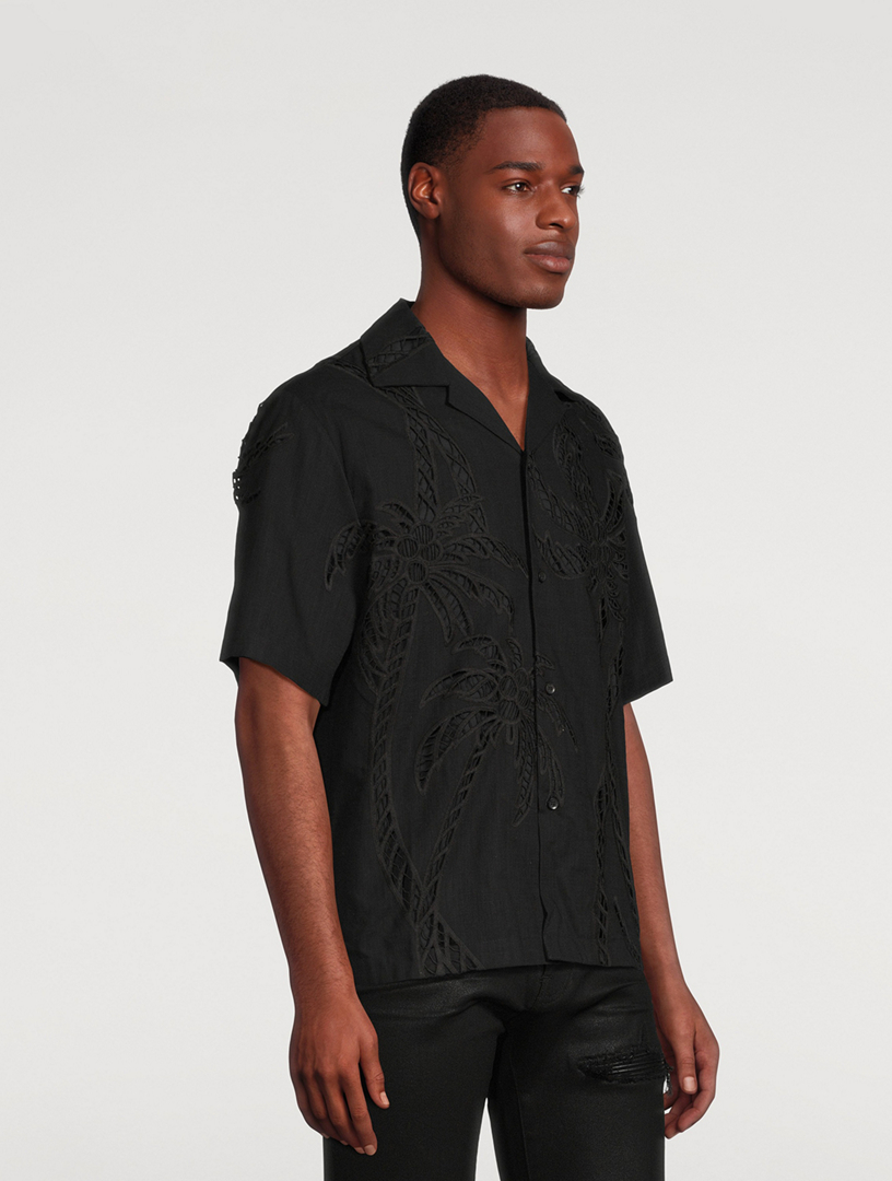 Paisley Palm Camp Shirt