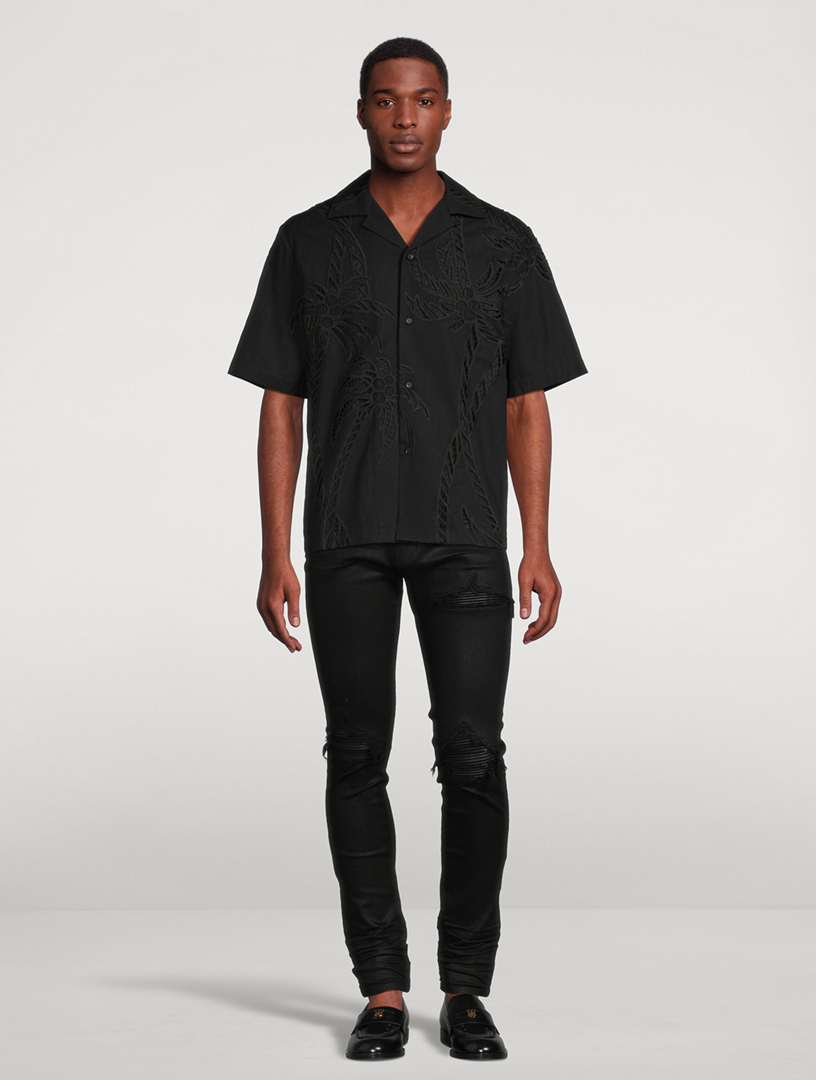 Paisley Palm Camp Shirt