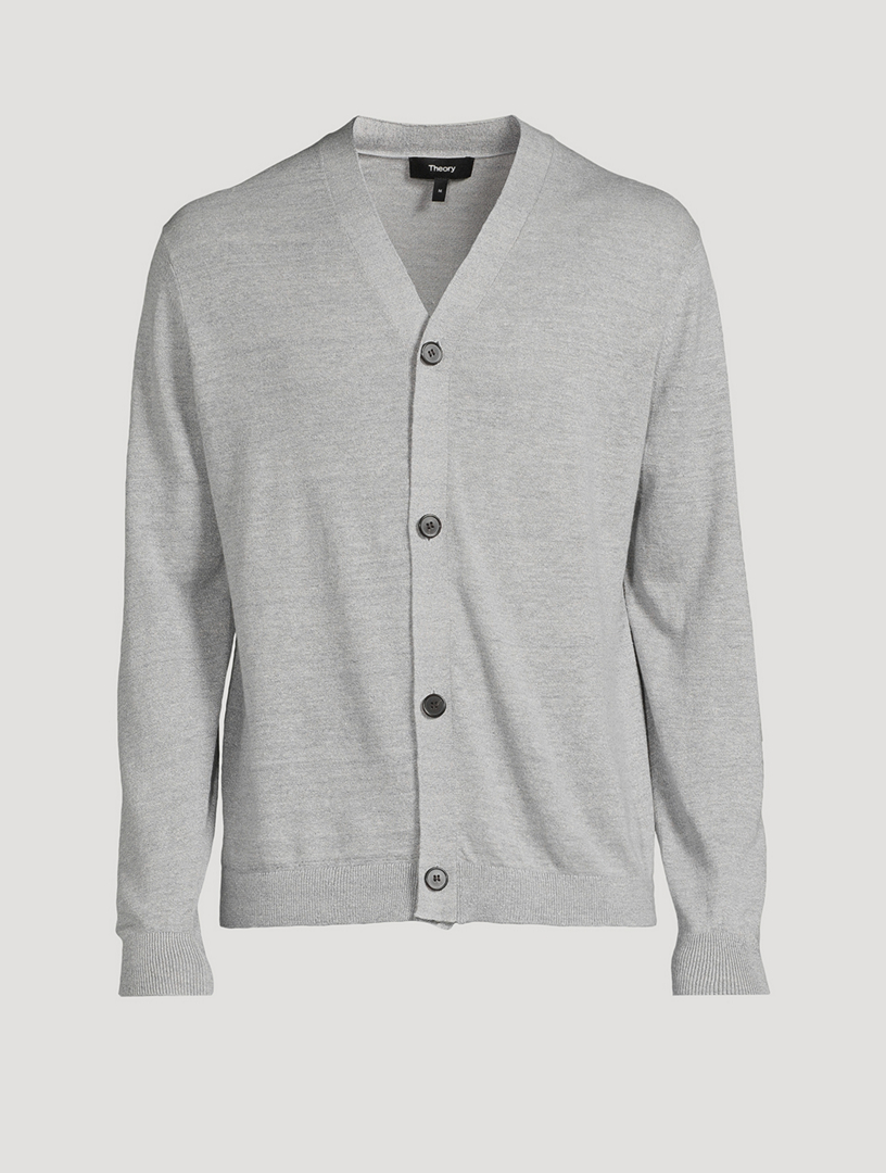 Theory linen cardigan outlet