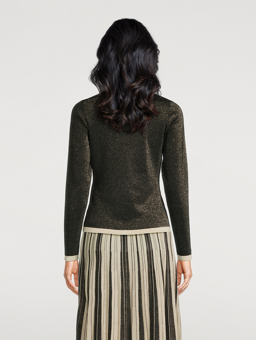 Illustration Metallic Cardigan