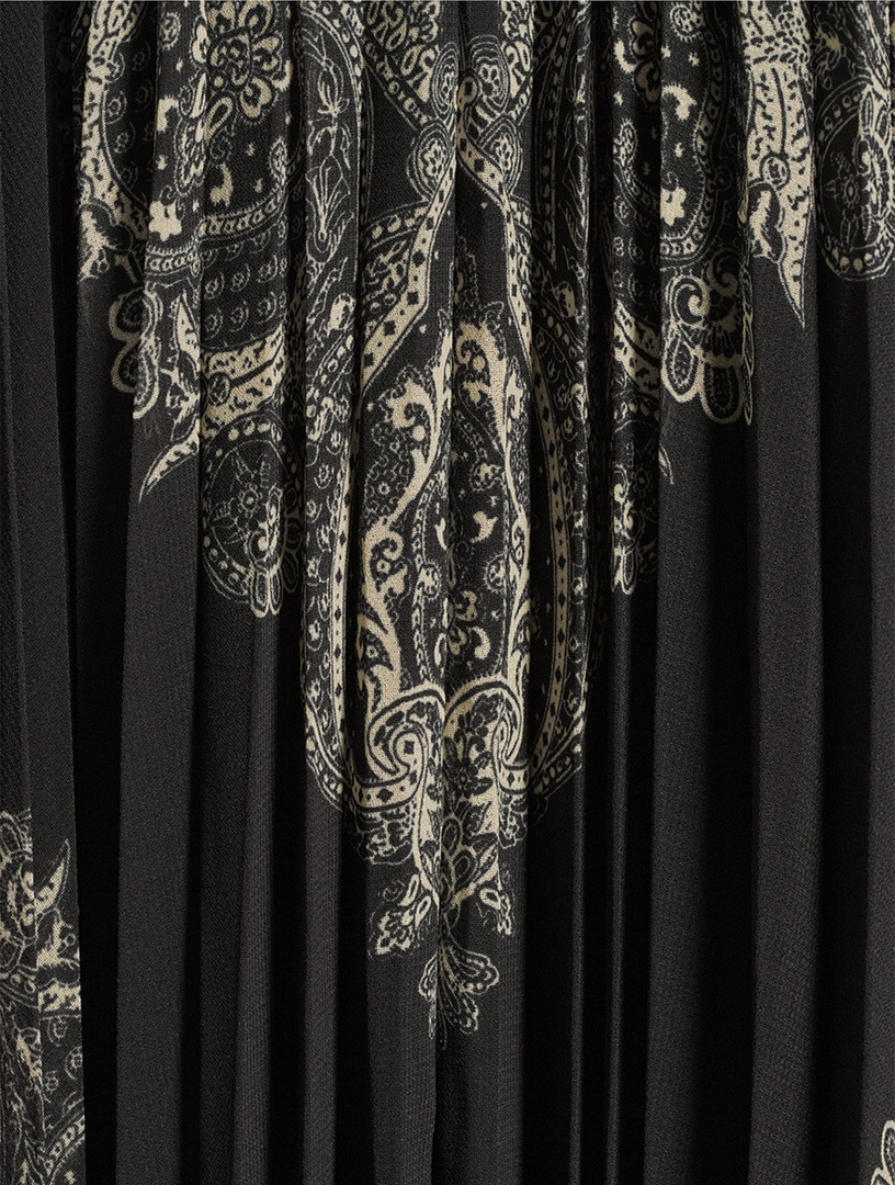 H*a様 PAISLEY EMBROIDERY DRESS BLACK H*a様 PAISLEY EMBROIDERY DRESS BLACK Black Paisley Print High Neck