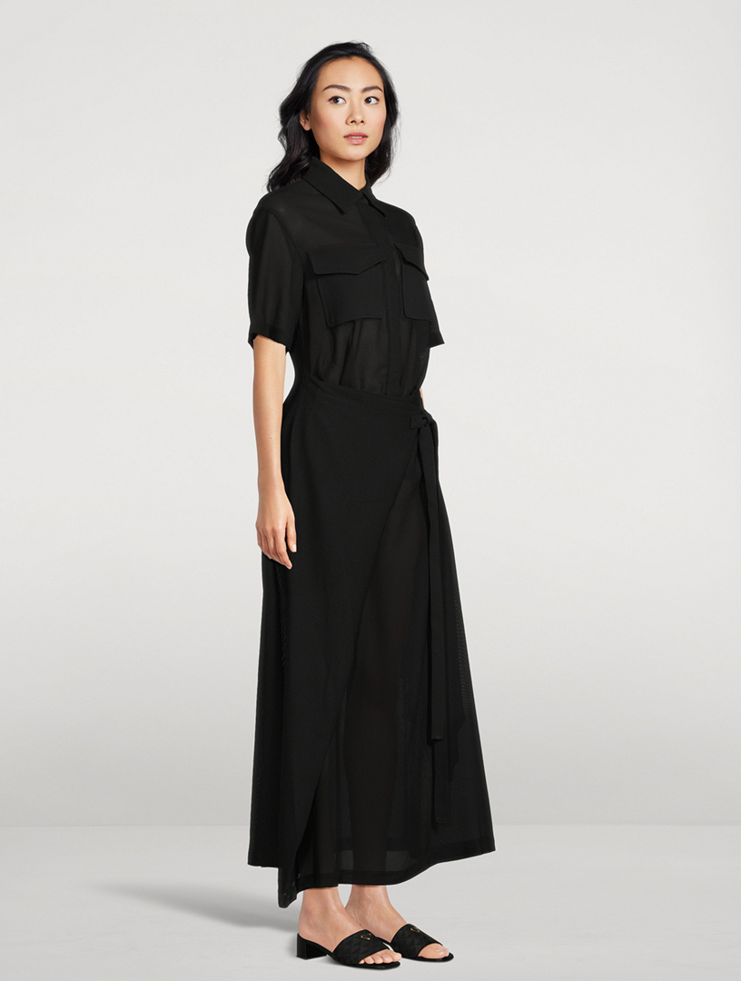 Emory Mesh Shirt Dress