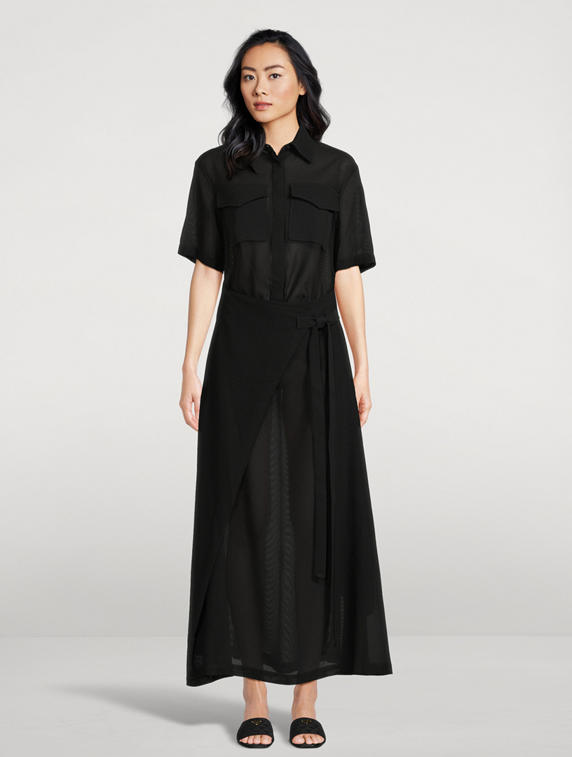 Emory Mesh Shirt Dress