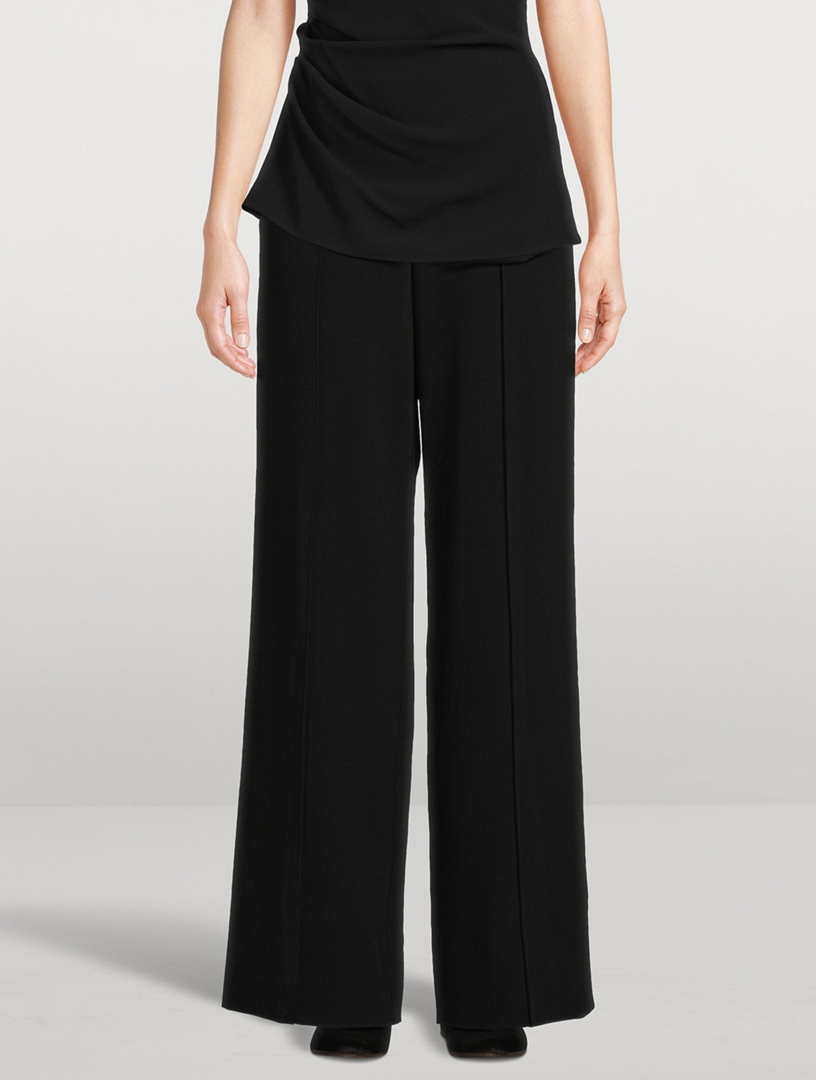 Weyes Straight-Leg Crêpe Trousers