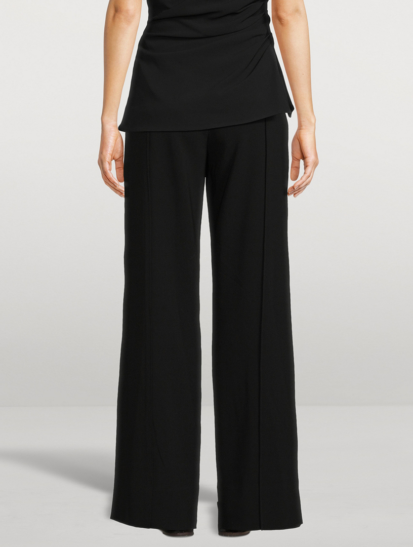 Weyes Straight-Leg Crêpe Trousers
