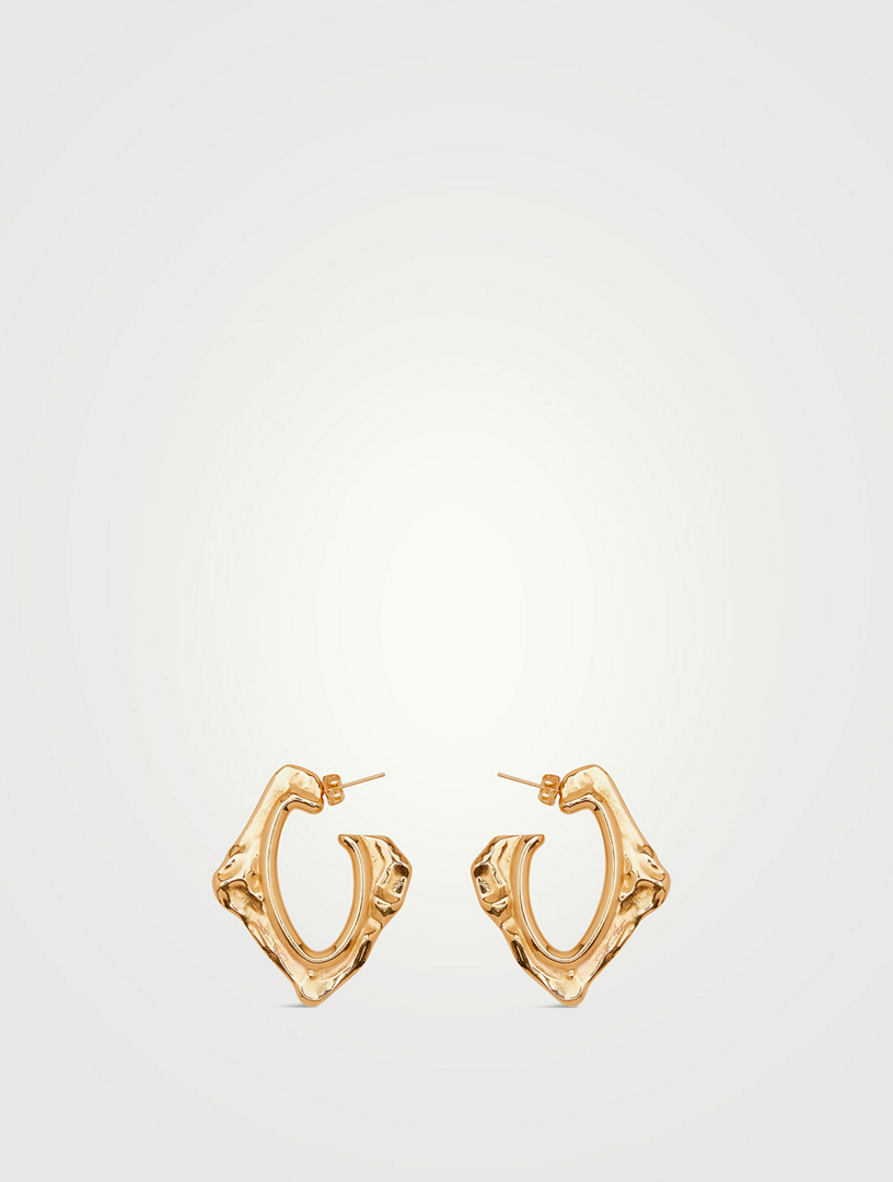 Small Abstract Hoop Earrings