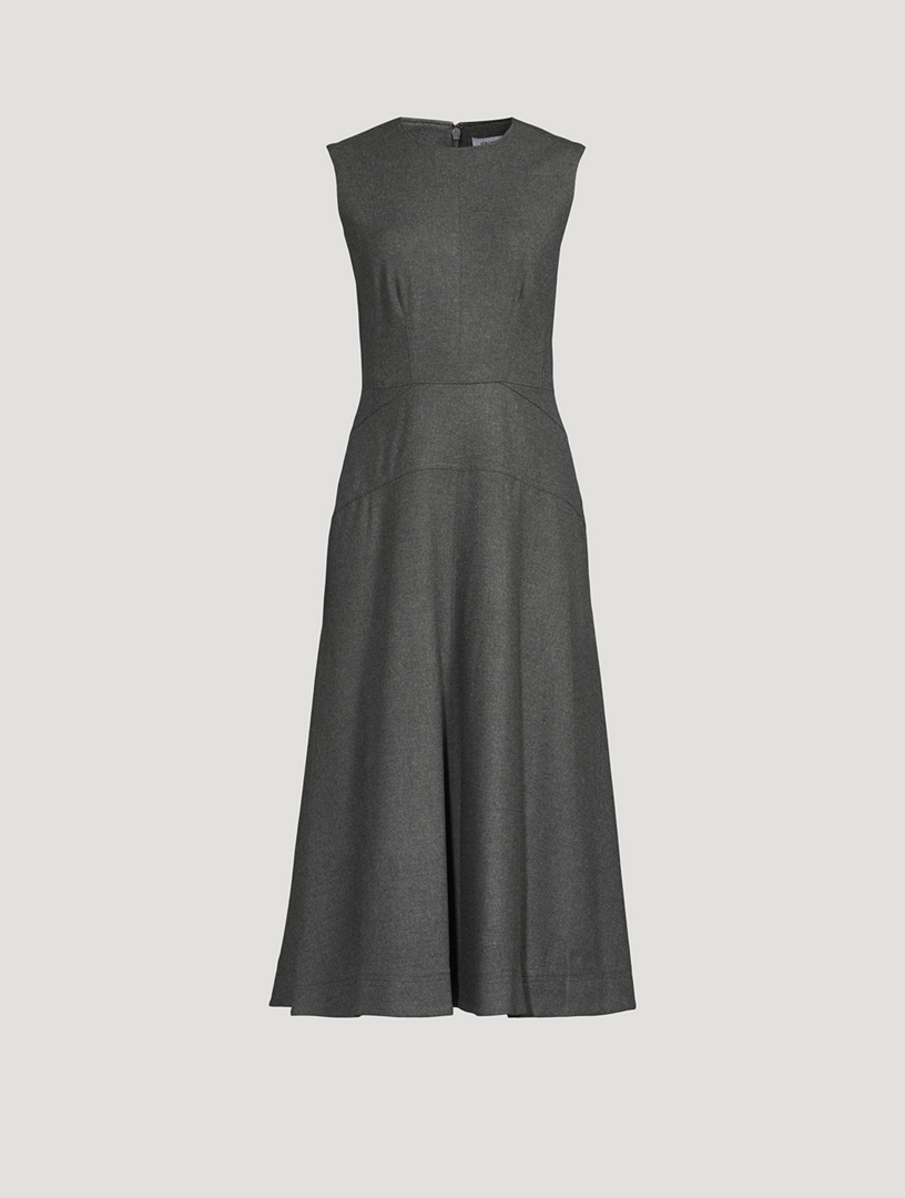 slim fit dress slacks Veronica Beard Salomez Wrap Midi Dress - Medium Heather Grey