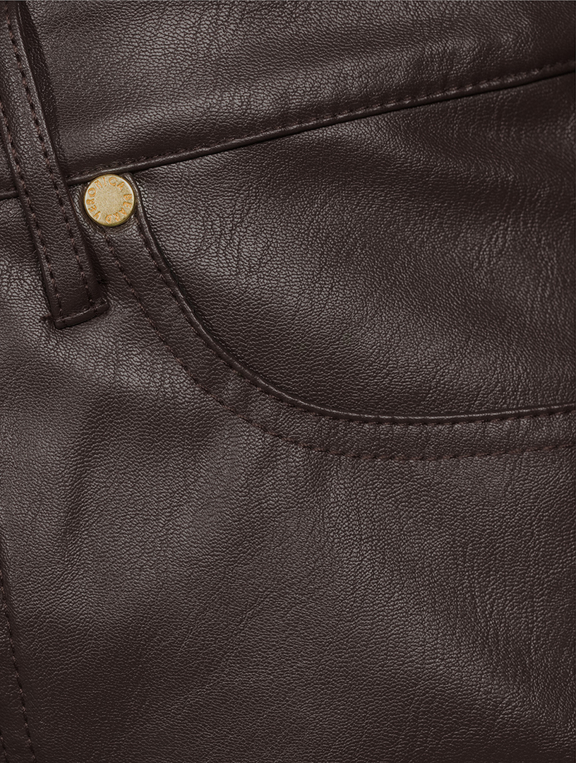 Carson Ankle Flare Faux Leather Pants