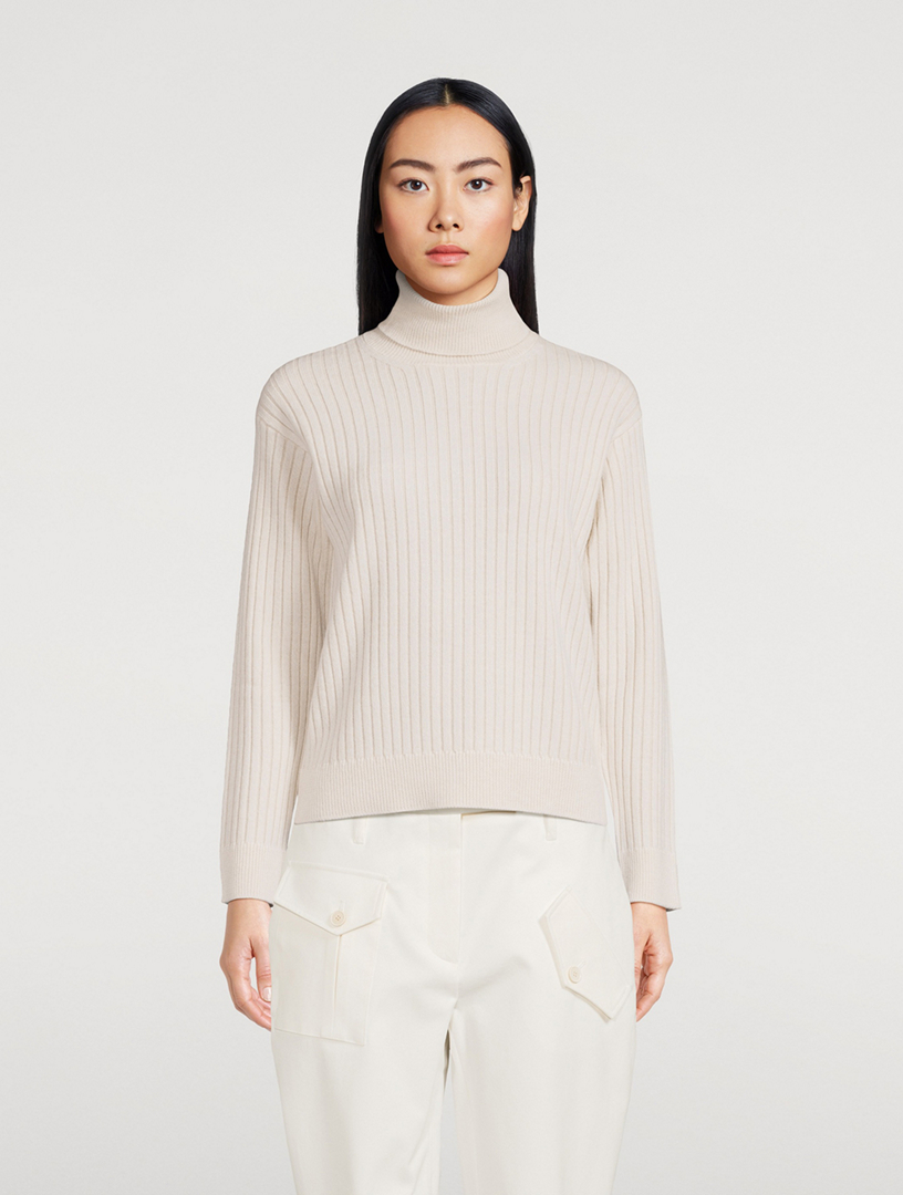 Cashmere Ribbed Turtleneck