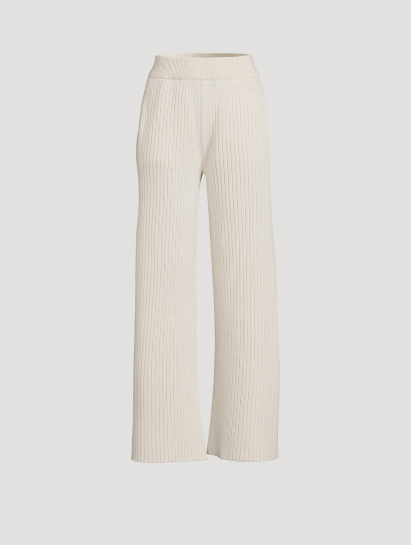 Ribbed Wool Cashmere Pants