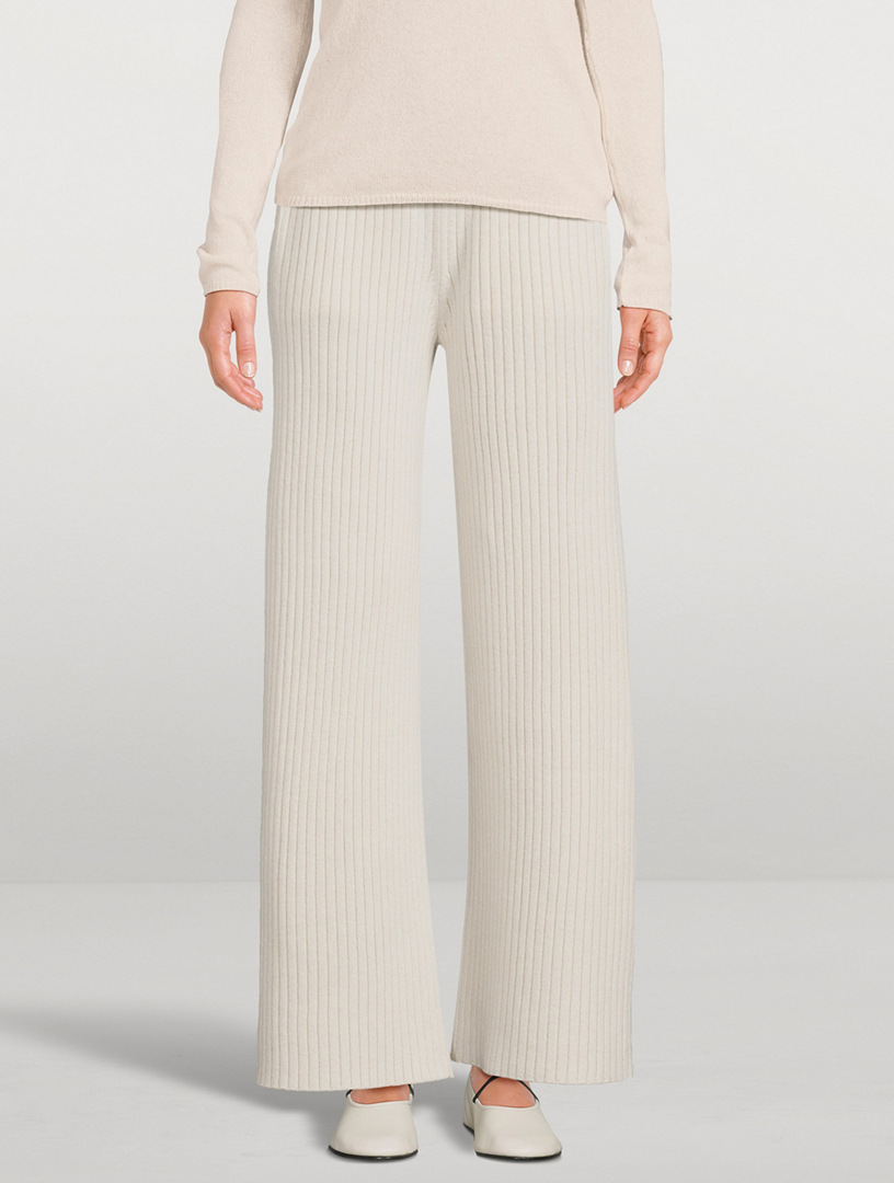 Ribbed Wool Cashmere Pants