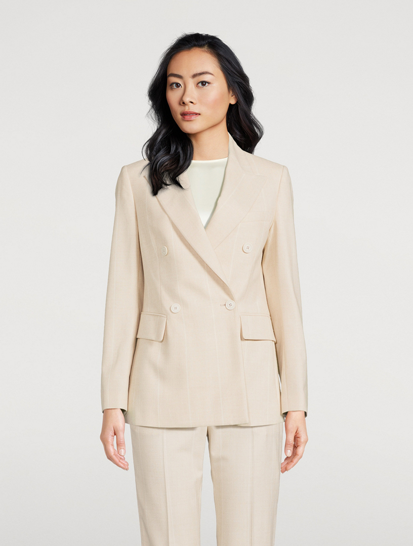 Double-Breasted Wool Blazer