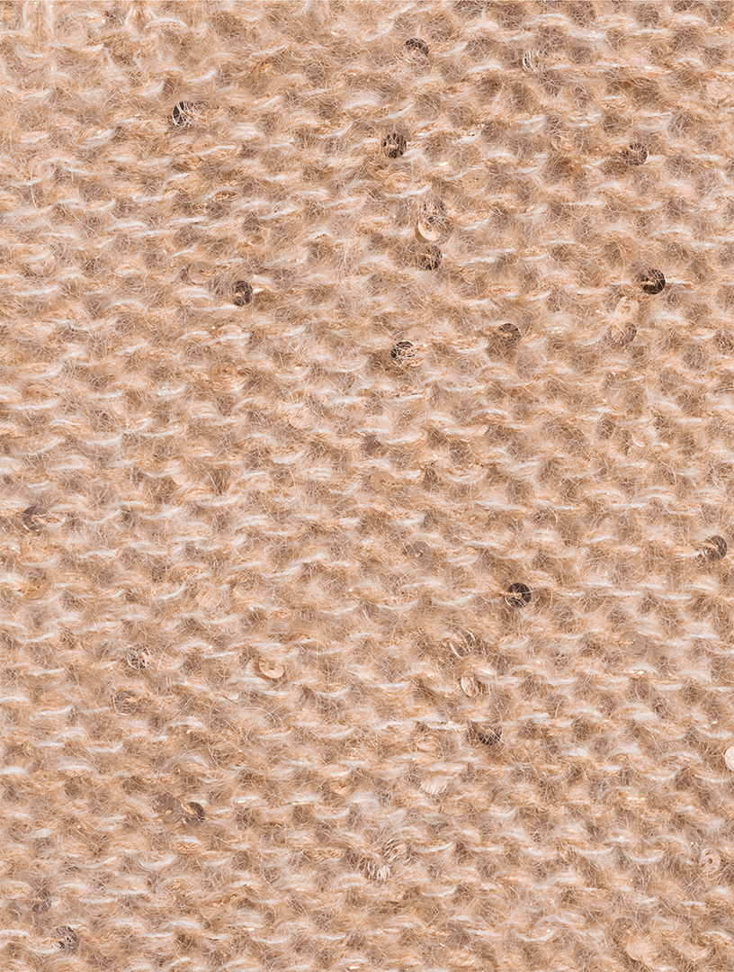Mohair Blend Sequin Sleeveless Turtleneck