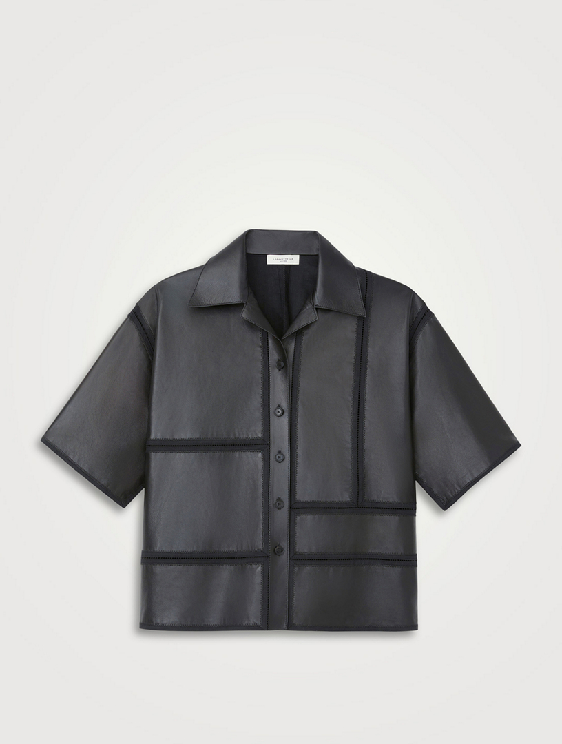 Panelled Leather Shirt