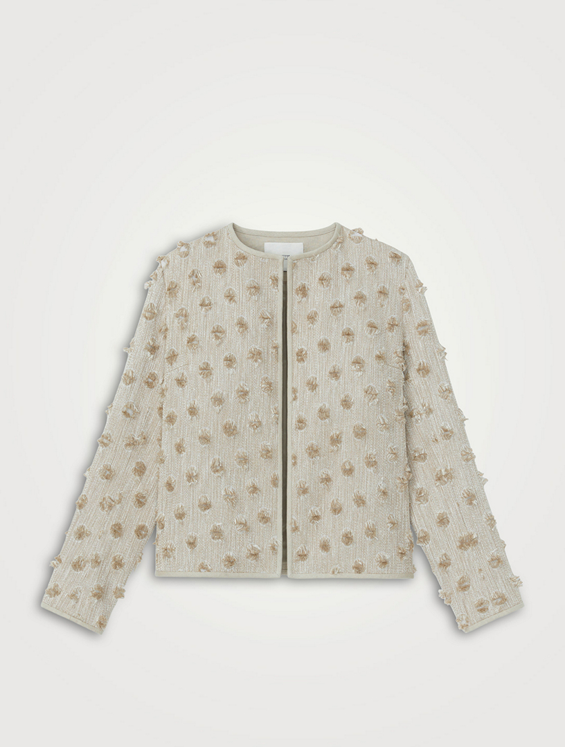 Fringe Dot Jacquard Jacket