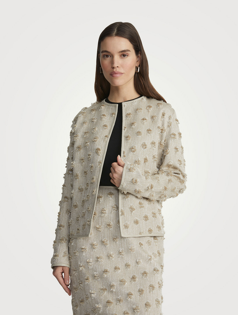Fringe Dot Jacquard Jacket