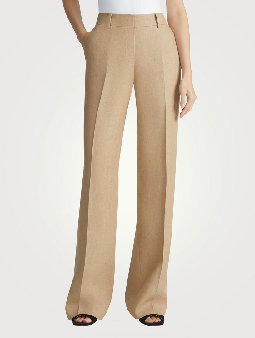 Sullivan Linen Straight-Leg Trousers