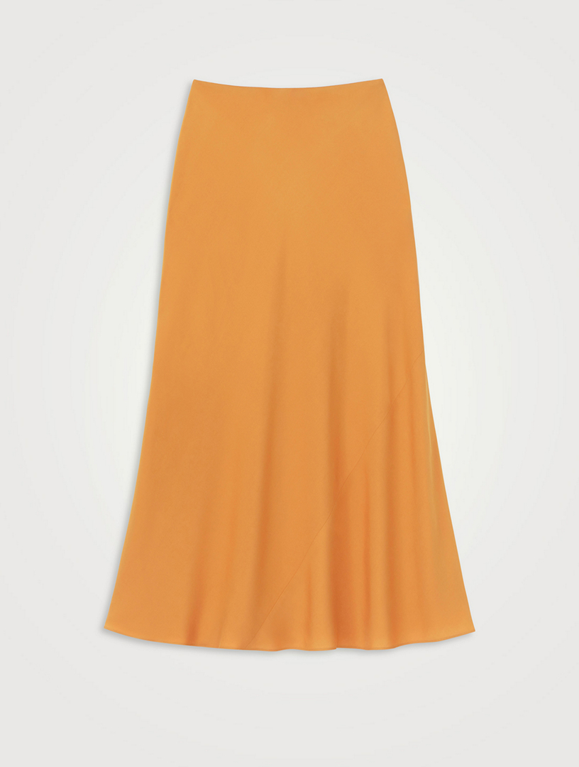 Organic Silk Georgette Bias-Cut Skirt