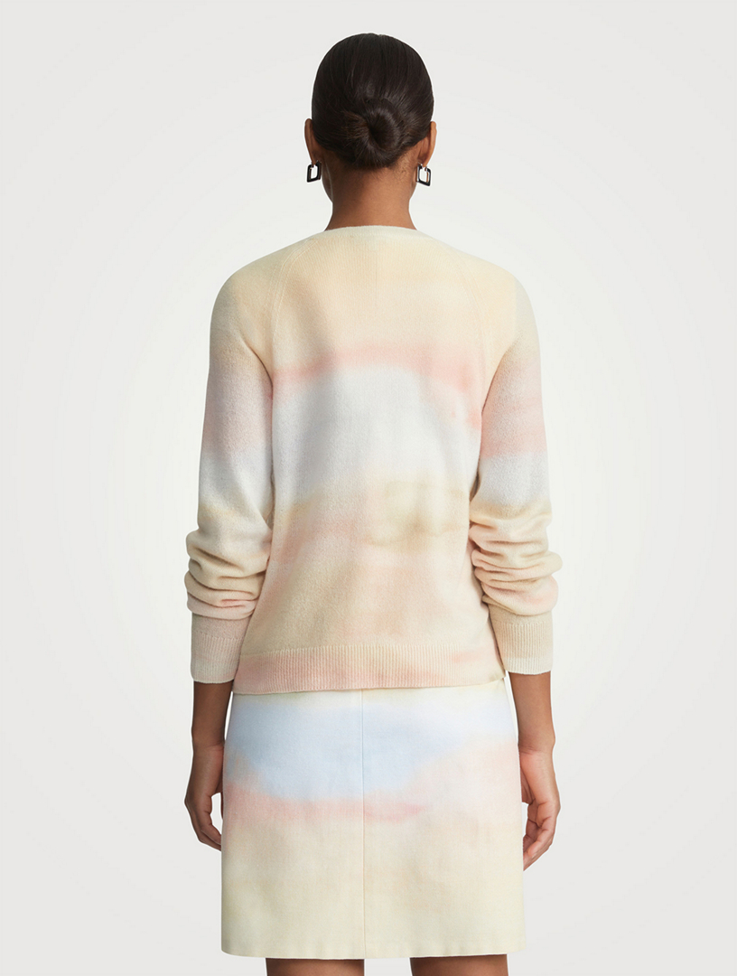 Cashmere Sweater Horizon Print