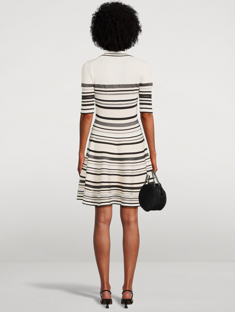 Dessie Stripe Jacquard Polo Dress