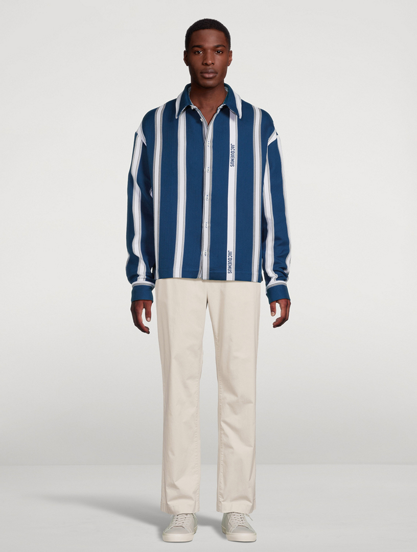 La Chemise Papier Logo Stripe Shirt