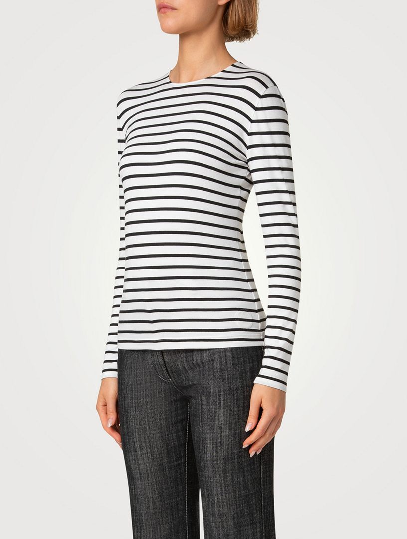Jersey Top Stripe Print