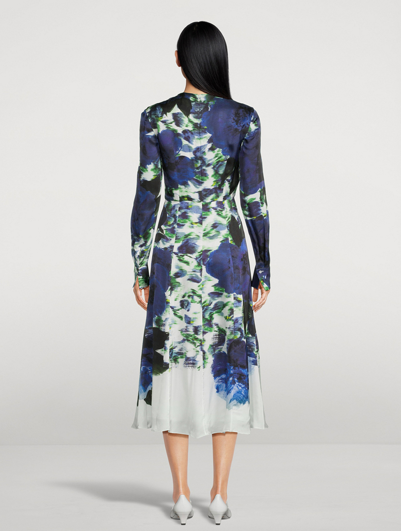 ERDEM Fit-And-Flare Midi Dress In Floral Print | Holt Renfrew
