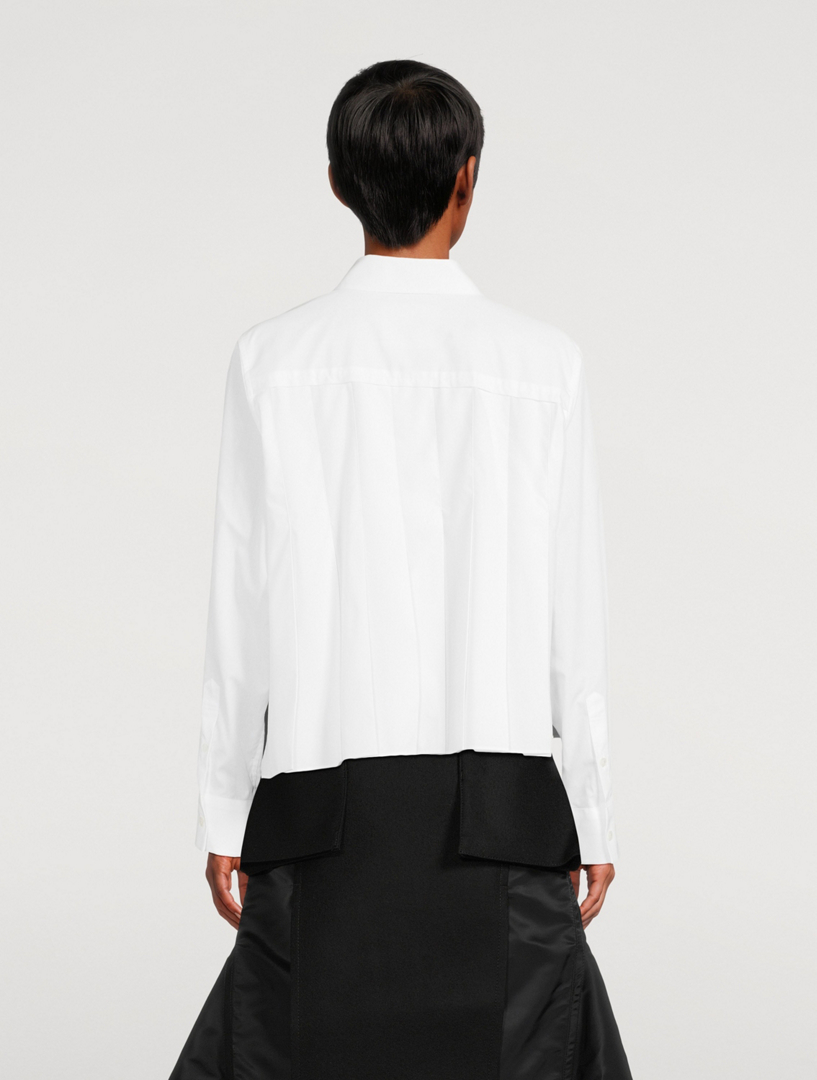 Pleated Poplin Shirt