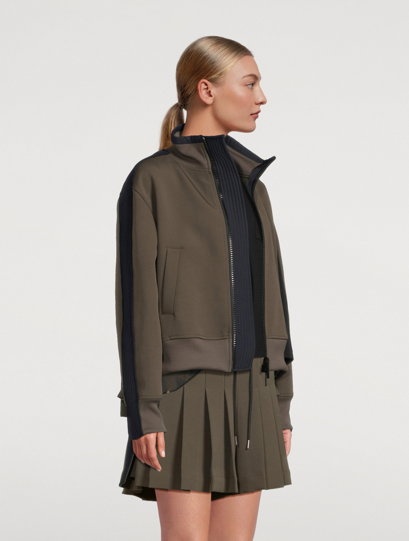 Tech Jersey Sweatshirt With Pleated Back