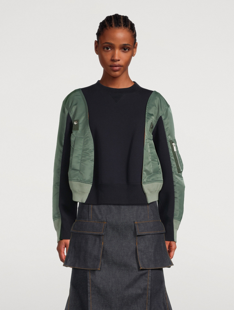 Nylon Twill Sweatshirt
