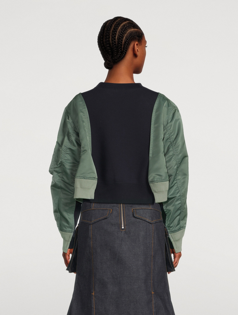 Nylon Twill Sweatshirt