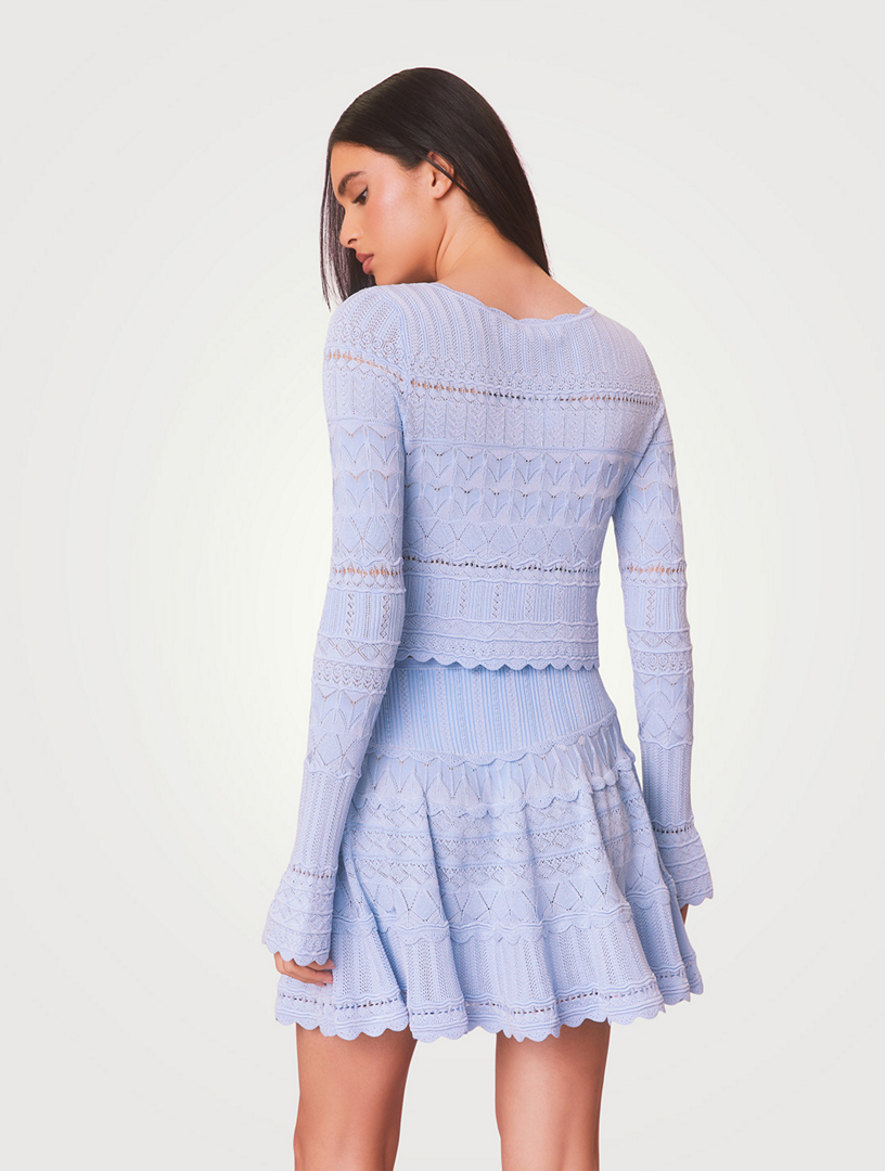 Colella Pointelle Mini Skirt