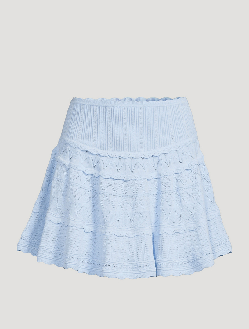 Colella Pointelle Mini Skirt