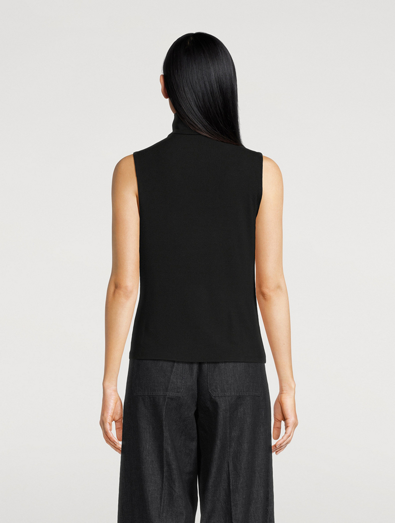 Sleeveless Turtleneck Top