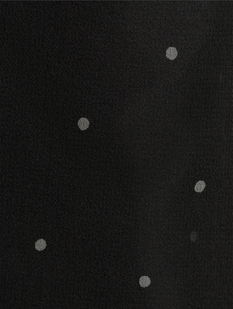 Silk Shirt Polka Dot Print