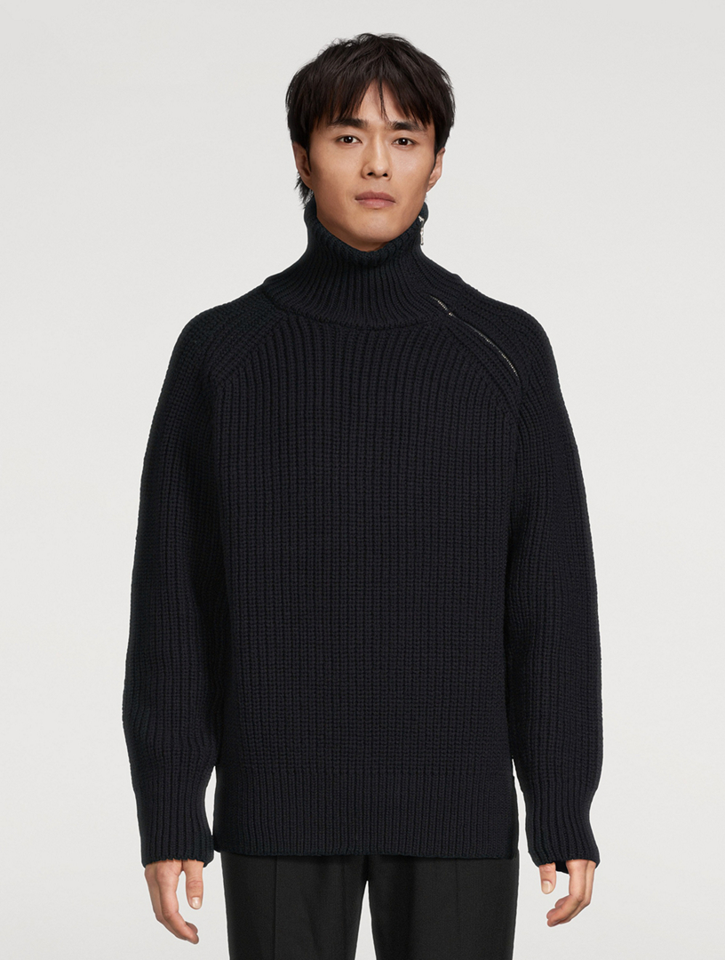 Monty Wool Turtleneck Zip Sweater