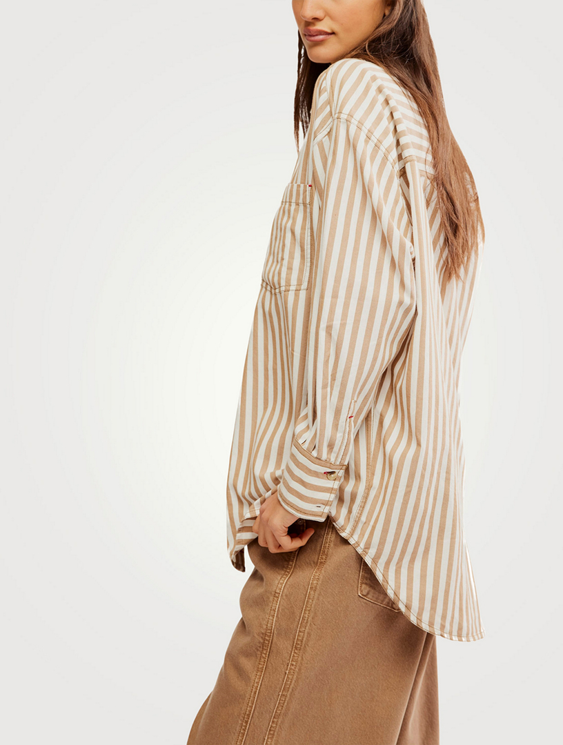 Freddie Cotton Shirt Stripe Print