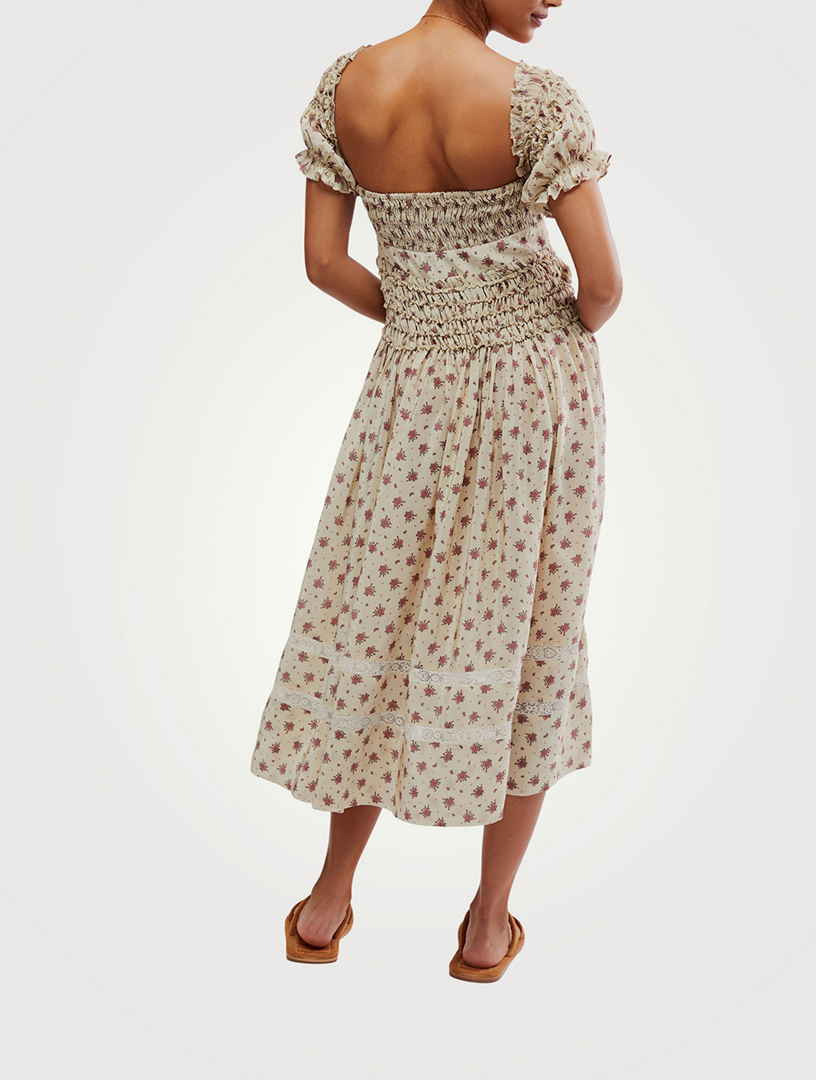 Bali Juniper Off-The-Shoulder Dress Floral Print