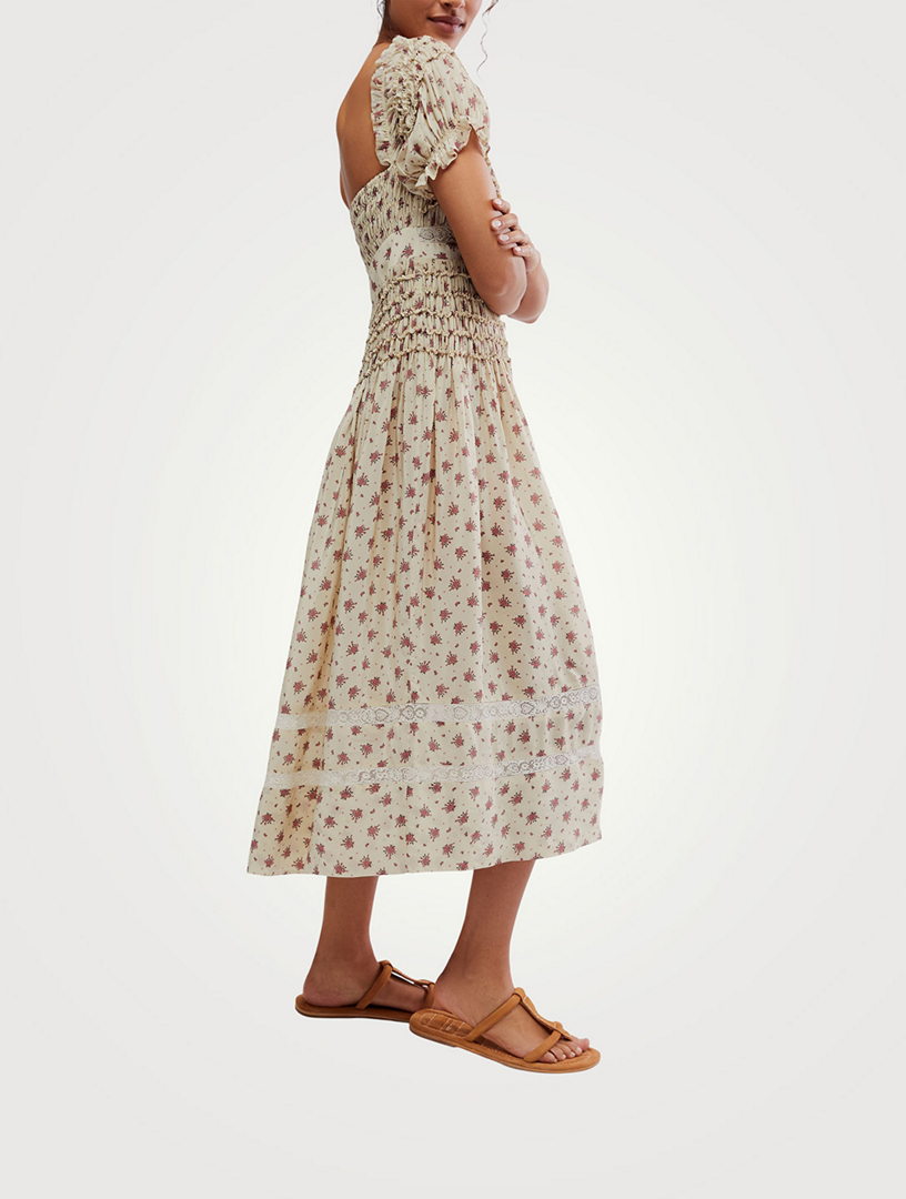 Bali Juniper Off-The-Shoulder Dress Floral Print