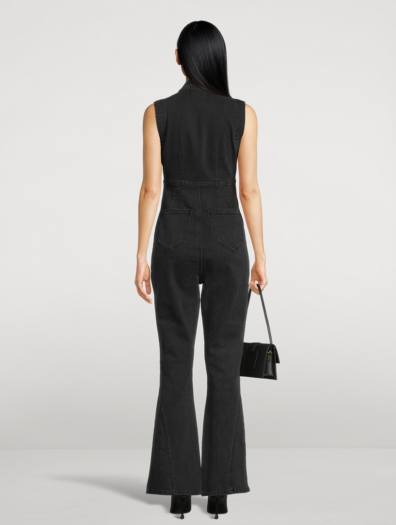 CRVY Ring The Alarm Denim Jumpsuit