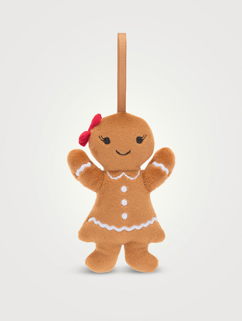 Festive Folly Gingerbread Ruby Ornament