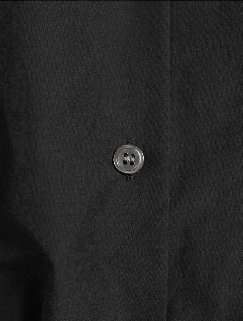 Tie-Front Poplin Shirt