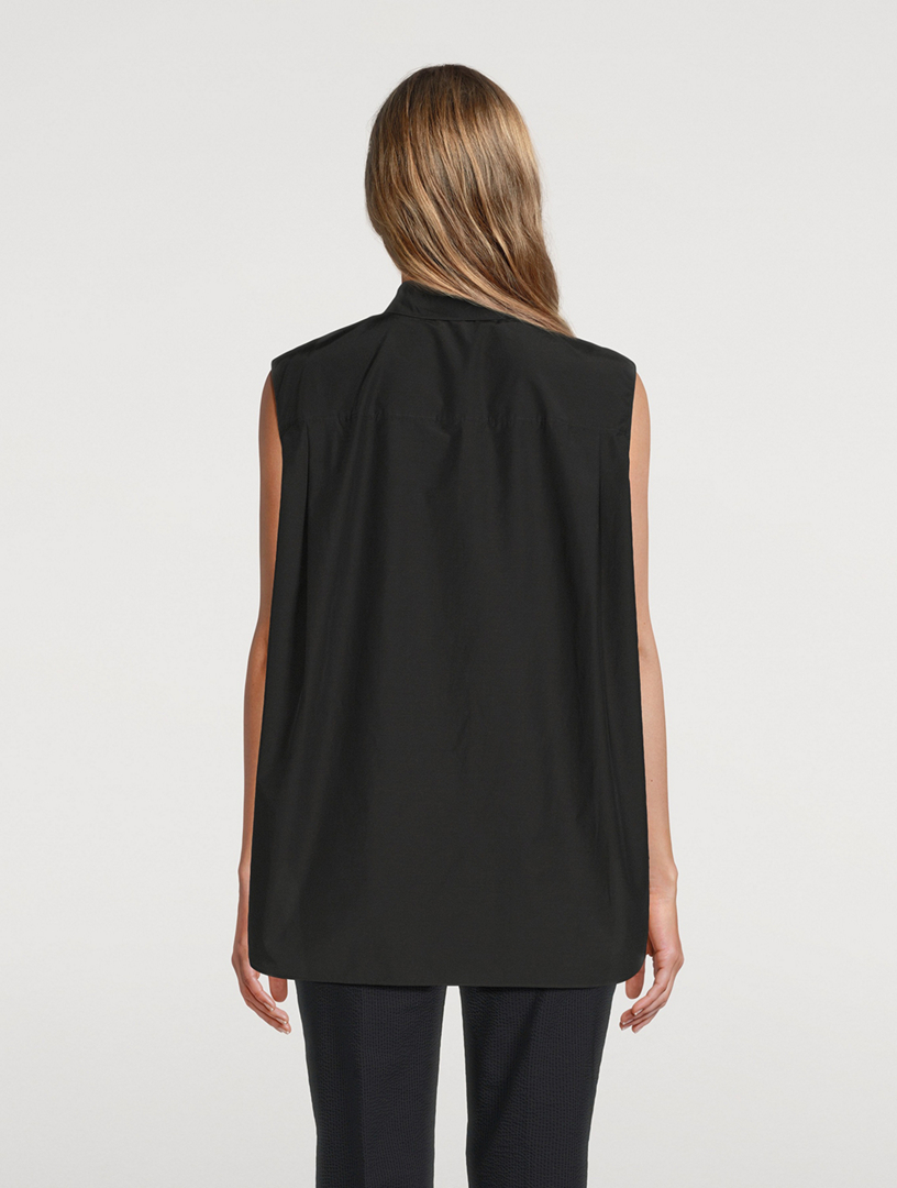 Sleeveless Poplin Shirt