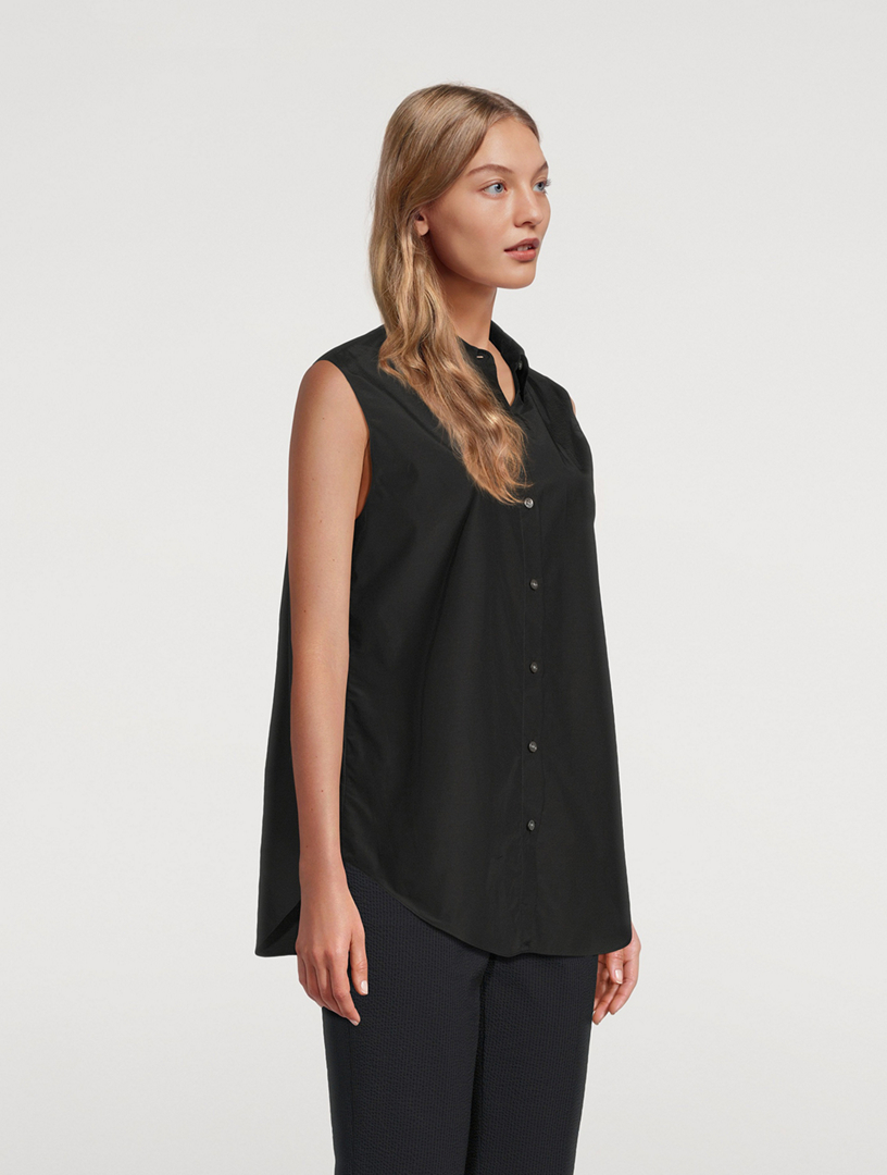 Sleeveless Poplin Shirt