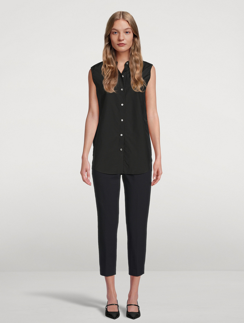 Sleeveless Poplin Shirt