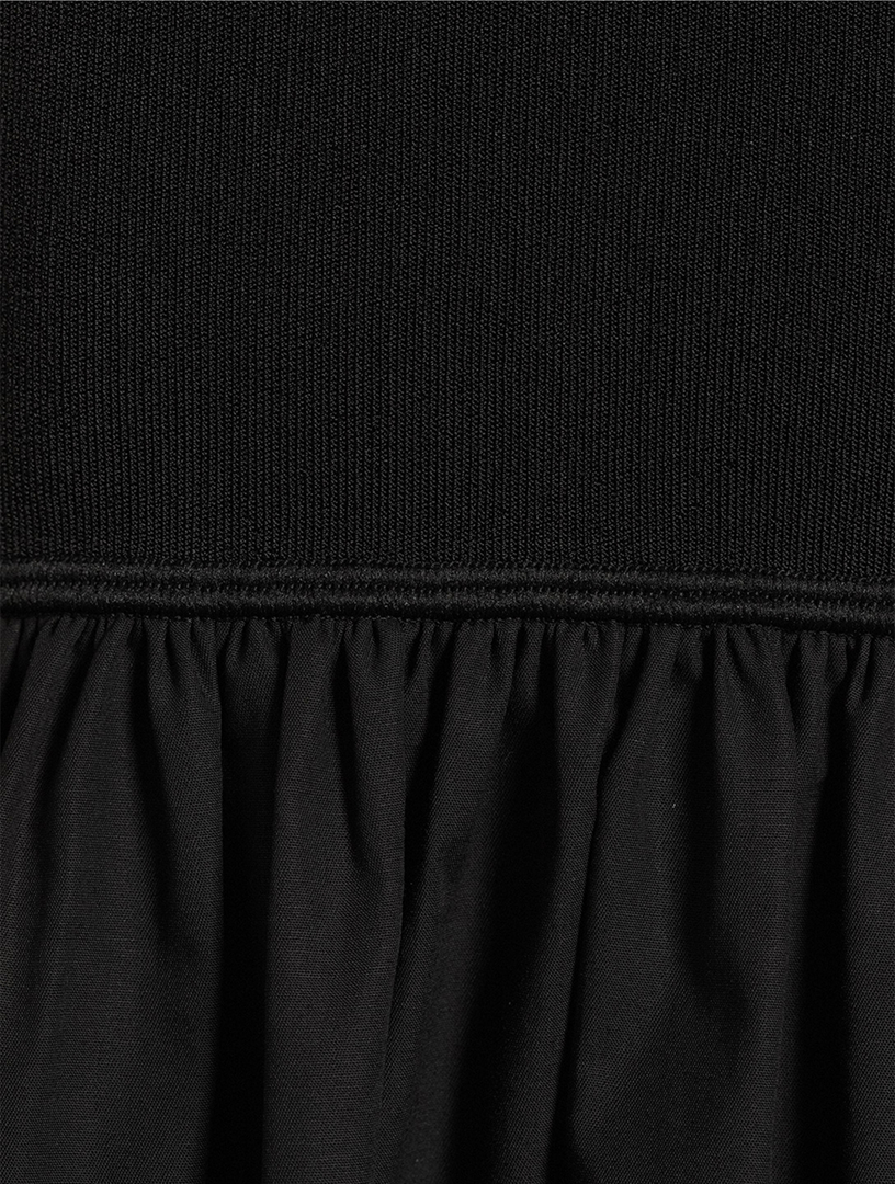 Mixed-Media Midi Dress
