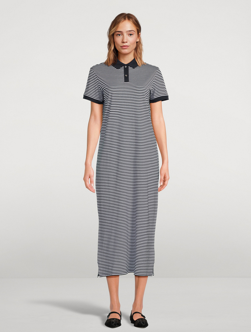 Polo Dress Stripe Print